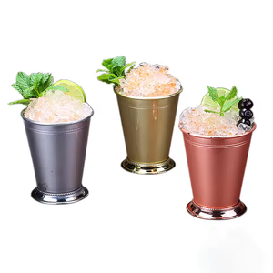 Bicchiere Mint Julep da 350ml in Acciaio Inox Placcato Rame Argento Oro Rosa Resistente per France <span class=keywords><strong>Max</strong></span> & Jack's Molson Export - Product Image 2