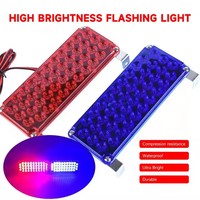Feux de signalisation LED stroboscopiques rouges et bleus de haute qualité 12V/24V, universels pour voitures, camions, remorques et casernes de sécurité