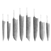Lames de couteaux de cuisine en acier Damas pour fabricants de couteaux, couteaux de chef sans manche, Gyuto, Santoku, Kiritsuke, couteaux à éplucher