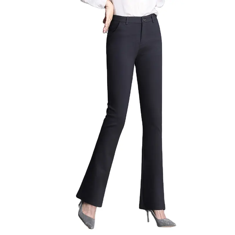 Black Womens Office Work Formal Elegant Blazer Wide Leg Suits Pants For Women Pant Suit For Women