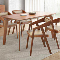 Chaise de salle à manger en bois massif de couleur noyer, de haute qualité, au meilleur prix de gros, DISHI