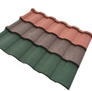 Tuiles de toiture en aluminium-zinc revêtues de pierre, style moderne, colorées, pour application extérieure, tuiles de crémaillère - Product Image 1