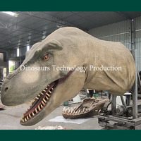 Têtes de dinosaures animatroniques sur mesure de grande taille à la Dinosaur Factory, expositions de têtes de dinosaures personnalisées de grande taille pour le Musée National
