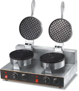 Waffle ferro elétrico de aço inoxidável, fabricante de ovos de waffle uso doméstico, fabricante de ovos, aço inoxidável, ferro com temporizador