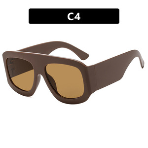 Gafas de Sol Cuadradas Extra Grandes, Estilo Retro Vintage, Lentes Rosas con Protección UV400, Gafas de Sol de Marca de Lujo a la Moda para Mujer - Product Image 4