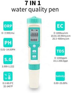 Vente Flash Grande <span class=keywords><strong>Promotion</strong></span> OEM/ODM Mètre de Qualité de l'Eau Portable Multifonctionnel 7-en-1 avec Grand Écran pour <span class=keywords><strong>TDS</strong></span>, PH, EC, TEMP, Salinité, SG, ORP - Product Image 4