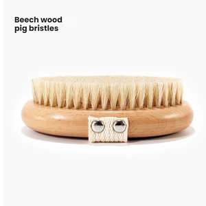 Spazzola per il Corpo Ovale Personalizzabile con Logo, Esfoliante per Uso Bagnato/Asciutto, in Legno di Faggio con Setole di Cinghiale e Sisal, per Massaggio della Pelle Secca, Stile Semplice - Product Image 6