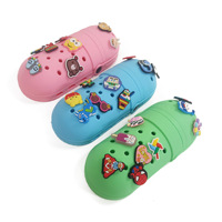 Trousse à crayons Croc DIY avec conception de chaussures à gros orteils Trousse à crayons en silicone Offre Spéciale