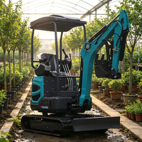 Mini-excavatrice sur chenilles 18Q, moteur 24HP, haute efficacité, équipement de terrassement polyvalent pour le dragage de canalisations routières
