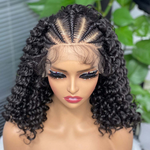 Perruques Tressées <span class=keywords><strong>Jennifer</strong></span> 16 Pouces en Fibre Synthétique Premium Ondulées Profondes Bob Court - Product Image 4