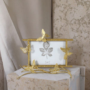 Marco de fotos de <span class=keywords><strong>nudismo</strong></span> familiar, molduras de mesa, marco de fotos de Metal mariposa 5X7 para decoración del hogar - Product Image 6
