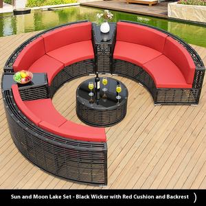 أثاث حديقة دائري حديث للأماكن الخارجية كرسي مبتكر مقاوم للماء مع طراز فناء الفندق - Product Image 2