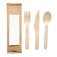 Vaisselle en bois écologique biodégradable, couverts jetables en bois, fourchette, cuillère, couteau pour la maison, les fêtes et l'usage quotidien, parmi les plus vendus