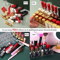 Porte-rouge à lèvres grande capacité Hotsale maquillage tiroirs boîte organisateur cosmétique porte-rouge à lèvres en acrylique