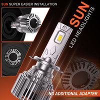 Phares de voiture LED blancs Sun Two Copper GESLLA, ajustement universel, haute qualité, 12V 160W 6000K, phares antibrouillard H3