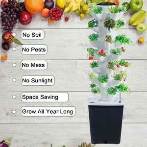 Torre idroponica giardino interno Kit 35-impianto torre sistema di <span class=keywords><strong>acqua</strong></span> mobile <span class=keywords><strong>per</strong></span> serbatoio pompa intelligente fioriera verticale <span class=keywords><strong>per</strong></span> verdura - Product Image 4