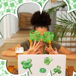 Aimant de réfrigérateur trèfle de la Saint-Patrick, décoration, autocollant de vacances irlandaises transfrontalières, autocollant pour casier, lave-vaisselle, voiture, polyrésine - Product Image 5