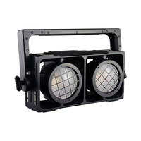 Projecteur LED IP65 pour public, RGBWA, blanc chaud, 5-en-1, deux pods focalisables, étanche, en alliage d'aluminium, à intensité variable