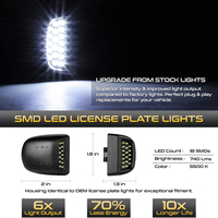 Éclairage de plaque d'immatriculation de voiture, lampes de plaque d'immatriculation, LED blanches au xénon, lampes de plaque d'immatriculation pour Chevy Silverado Suburban Tahoe GMC