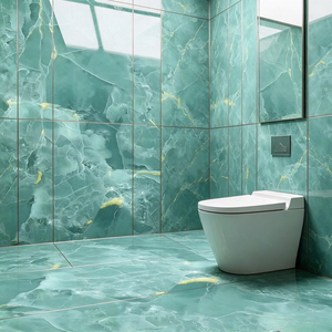 Piso <span class=keywords><strong>de</strong></span> Porcelana Rectificado Vitrificado Verde Mármol Brillante 600x1200 para Paredes y Suelos <span class=keywords><strong>de</strong></span> Villas, Salas <span class=keywords><strong>de</strong></span> Estar, Baños y Renovaciones del Hogar - Fabricado en EE. UU. - Product Image 3