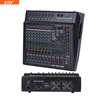 Console de mixage amplifiée DMX99 Series 6/8/12/16 canaux 350W avec lecteur MP3 numérique haute définition grand écran, égaliseur 99DSP 3 bandes pour bar