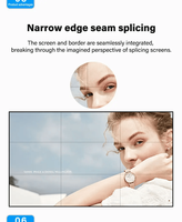 Écran vidéo LCD mural intérieur/extérieur à montage au sol, matrice d'affichage sans soudure 1,8 mm pour affichage publicitaire OEM/ODM