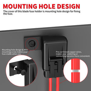 Водонепроницаемая крышка 12VDC, ATC-ATO, держатель предохранителя с 12AWG, 15 см - Product Image 5