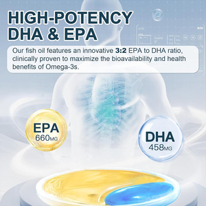 OEM/ODM VENTE CHAUDE Capsules de Gel Doux d'Huile de Poisson Oméga-3 Naturelles Sans Gluten Personnalisables Favorisant la Santé Cardiaque, Cognitive et Articulaire - Product Image 6