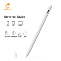 Stylet capacitif actif avec attraction magnétique et charge Type-C pour téléphones portables et tablettes avec pointe POM remplaçable