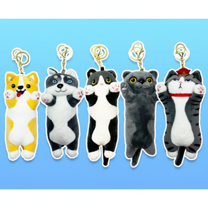 Butler Welsh Corgi Husky Corsair Fold Munchkin Long Doll Llavero Bolsa con gancho 5 tipos para dueños de gatos y cachorros - Product Image 1