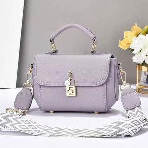 Chic Leather Handbags Girls Simple Plain Color Crossbody Shoulder Bag Waterproof PU Hand Bag - Product Image 1