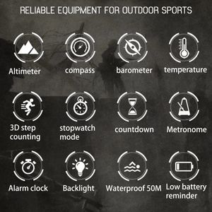 Reloj Digital Multifuncional para Hombre NORTH EDGE <span class=keywords><strong>AP46</strong></span>, Correa de Alta Calidad, Reloj con Brújula de Presión de Aire, Reloj Inteligente para Natación - Product Image 6