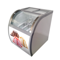 Mini-Eiscreme-Gefriertruhe Eiscreme-Gefriertruhe mit Display Eiscreme-Display-Gefriertruhe Thekenvitrine