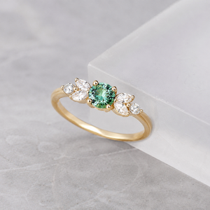 Anello dal design color smeraldo, anello da dito dallo stile elegante per donna - Product Image 6