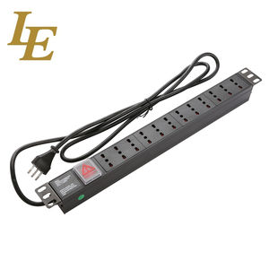 PDU horizontal en alliage d'aluminium de 19 pouces, 12 voies, avec interrupteur, certifié CE ROHS, type australien, OEM personnalisé - Product Image 4