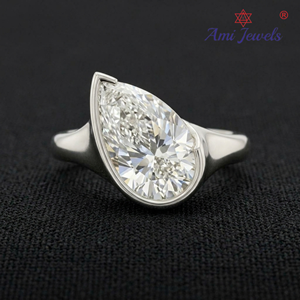 Elegante Anillo de Compromiso y Matrimonio de Platino con Diamantes para Mujer, Joyería Fina Premium, Regalo para Celebraciones Especiales - Product Image 1