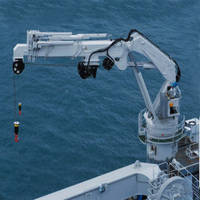 Grue hydraulique articulée marine de 2 à 20 tonnes avec certification CCS BV pour la manutention de marchandises sur pont de navire - Prix usine