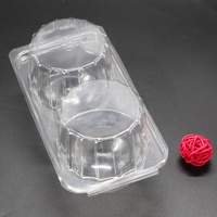 Conteneur à cupcake jetable double petit dôme Blister contenant en plastique 2 4 6 9 12 tasses boîte en plastique transparente pour mini cupcake