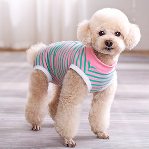 <b>Dog</b> Thin Belly Protection Vest Free Stripe Shirt with Back Buckle <b>for</b> Female <b>Dogs</b> Post-Sterilization & Weaning - Product Image 1