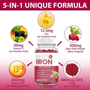 <span class=keywords><strong>IRON</strong></span> Pancar Kökü Jelibonları Takviyesi DEMİR KARMAŞIĞI, KAN GELİŞTİRİCİ, KAN BASINÇI DESTEĞİ, NİTRİK OKSİT ARTTIRICI - Product Image 2