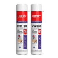Pour l'isolation des plafonds, mousse PU ignifuge B3 à double face, monocomposant, pour la construction et la menuiserie