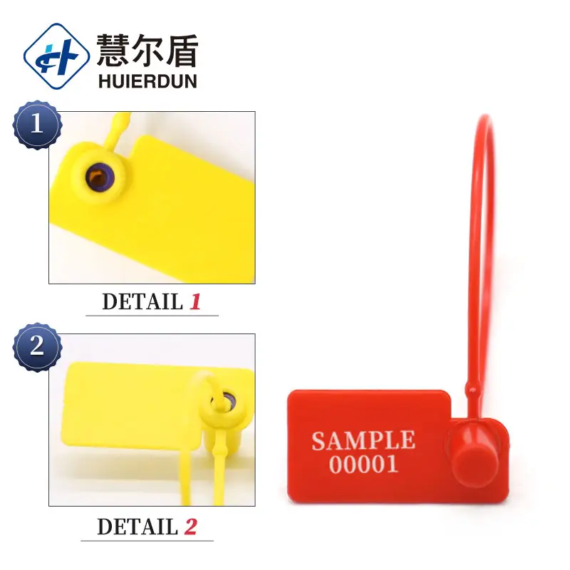 HED-PS184 custom plastic seal Clothing Shoes Disposable Tamper Plastic Seal sneakers plastic tag