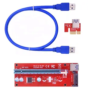 VER007 PCI-E PCIE 라이저 카드 007S PCI 익스프레스 1X 16X 어댑터 60CM 100CM USB 3.0 케이블 SATA 전원 어댑터 케이블