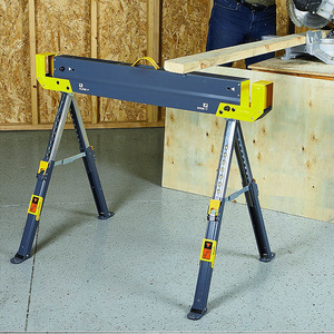 Hoge Kwaliteit Opvouwbare Metalen Zaag Paard Voor Houtbewerking Verstelbare Telescopische Bouwers Bok - Product Image 4