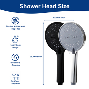 Cabezal de Ducha Manual <span class=keywords><strong>con</strong></span> Alta Presión de <span class=keywords><strong>Agua</strong></span>, Universal G1/2, Ahorrador de <span class=keywords><strong>Agua</strong></span> - Product Image 2