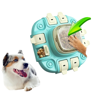 Modern Lüks Özel Tasarım Köpek Bulmaca Oyuncağı Seviye 2 Plastik Ödül Dağıtıcı Yavaş Besleyici Düğmeli Moda Aksesuarı - Product Image 4