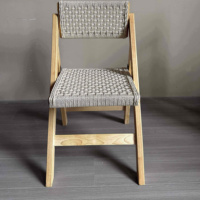 Chaise pliante en bois nordique, chaises d'hôtel, chaise pliante en corde