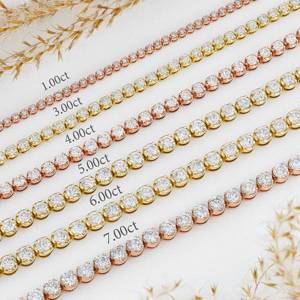 <span class=keywords><strong>Gioielli</strong></span> a valore sociale 14k oro massiccio rosa giallo 1ct - 7ct rotondo taglio brillante bracciale <span class=keywords><strong>Tennis</strong></span> con diamante coltivato da laboratorio per lei - Product Image 2