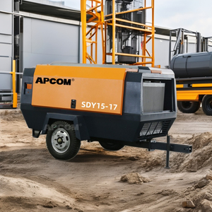 APCOM SDY15-17 15 M3/min 17 <strong>bar</strong> 160kw Portable Electrical Rotary Screw air Compressor Compressors Aircompressors with 2 Wheel - Product Image 2