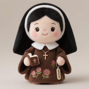 Maßgefertigte Heilige Theresia Plüsch-Nonnenpuppe OEM Religiöses Stofftier Heilige Theresia von <span class=keywords><strong>Lisieux</strong></span> Plüschpuppe als Glaubensgeschenk - Product Image 5